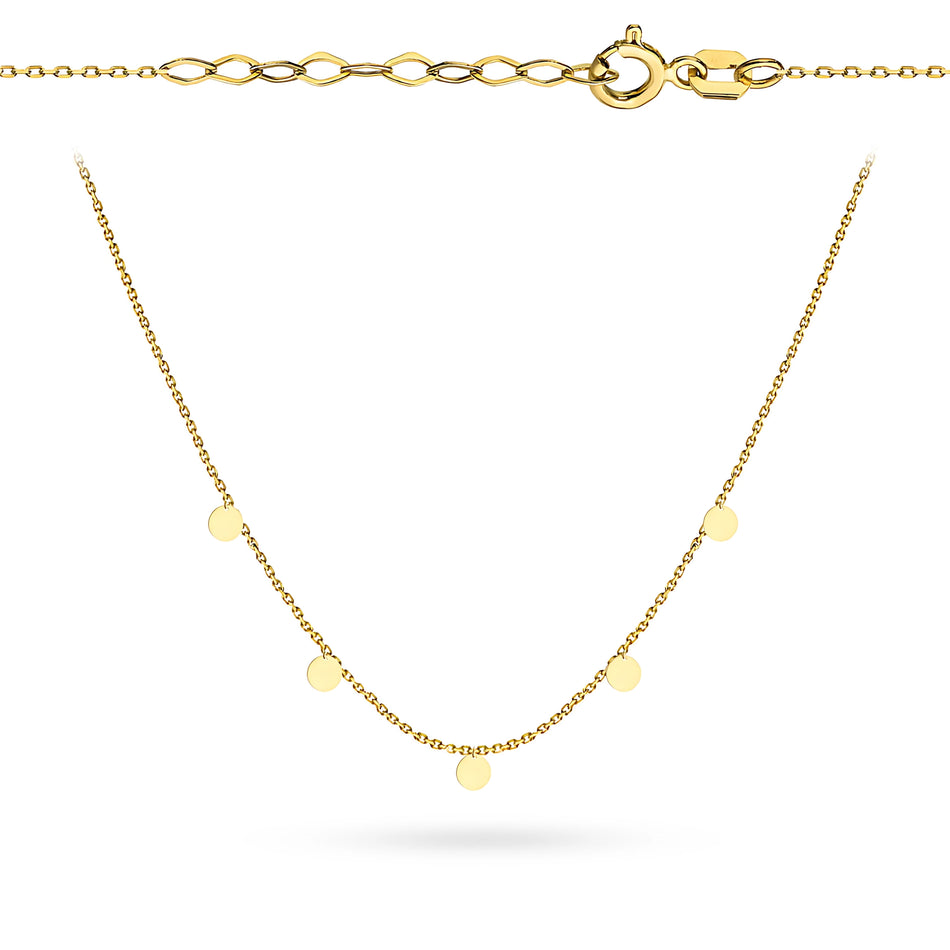 Gold Necklace with Rings