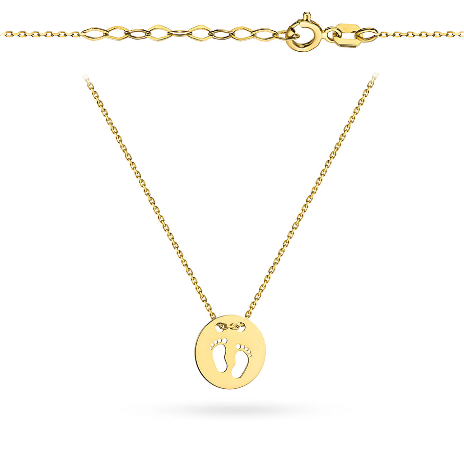 Goldkette mit Babyfüßen