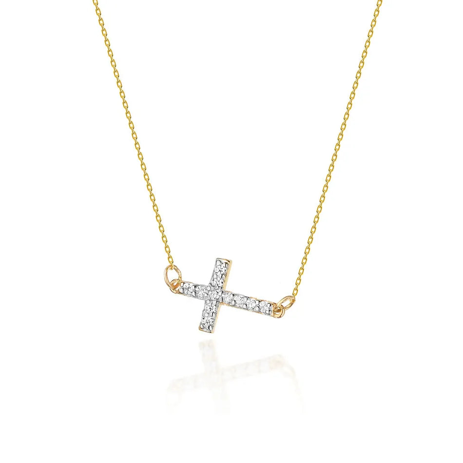 Goldkette mit 0,055 ct Diamanten