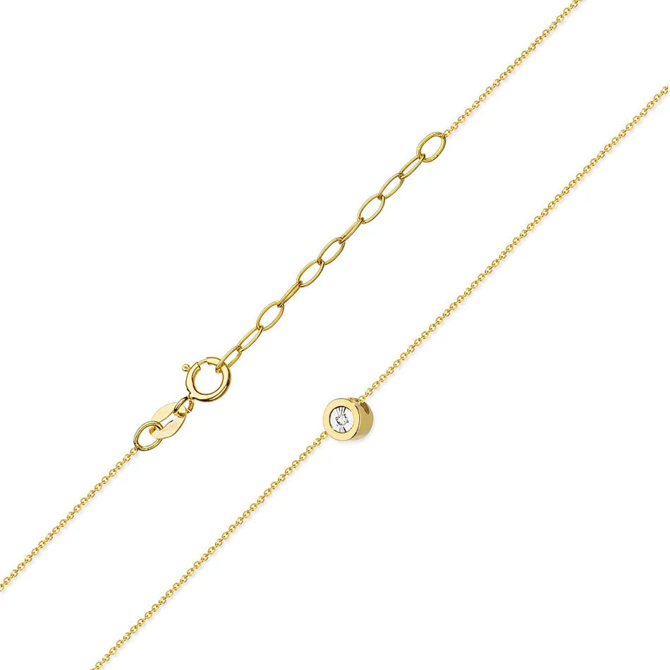 Goldkette mit 0,015 ct Diamant