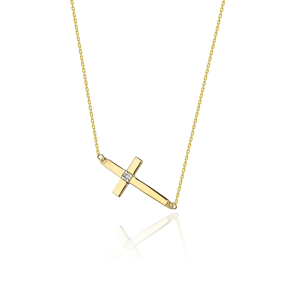 Goldkette mit 0,005 ct Diamant