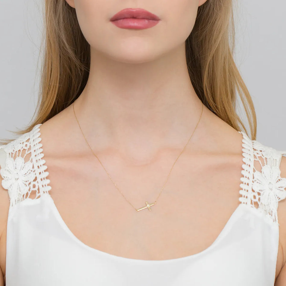 Goldkette mit 0,005 ct Diamant