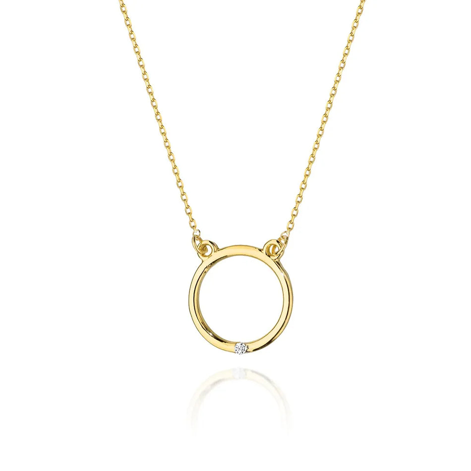 Goldkette mit 0,01 ct Diamant