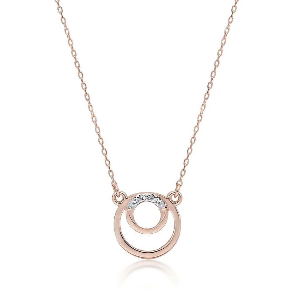 Goldkette mit 0,015 ct Diamanten