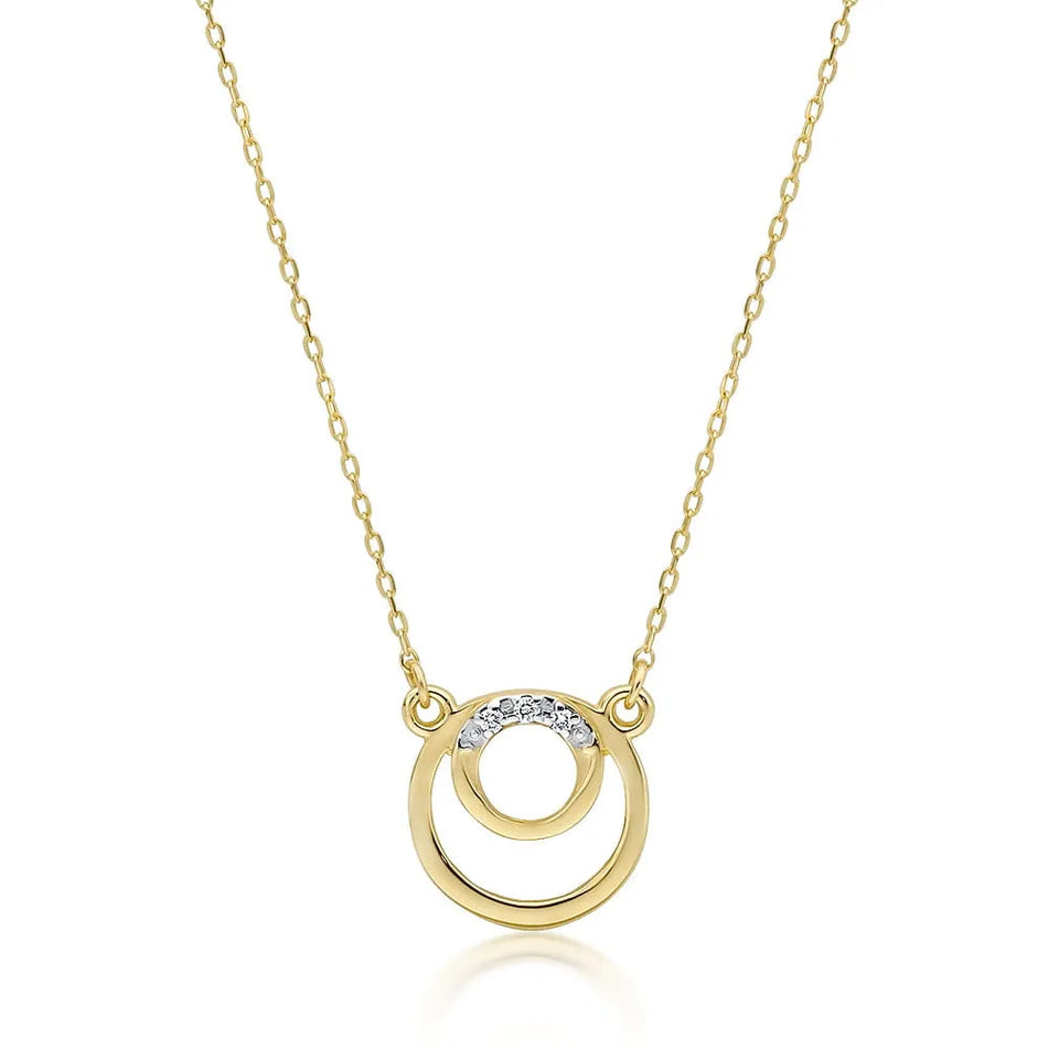Goldkette mit 0,015 ct Diamanten
