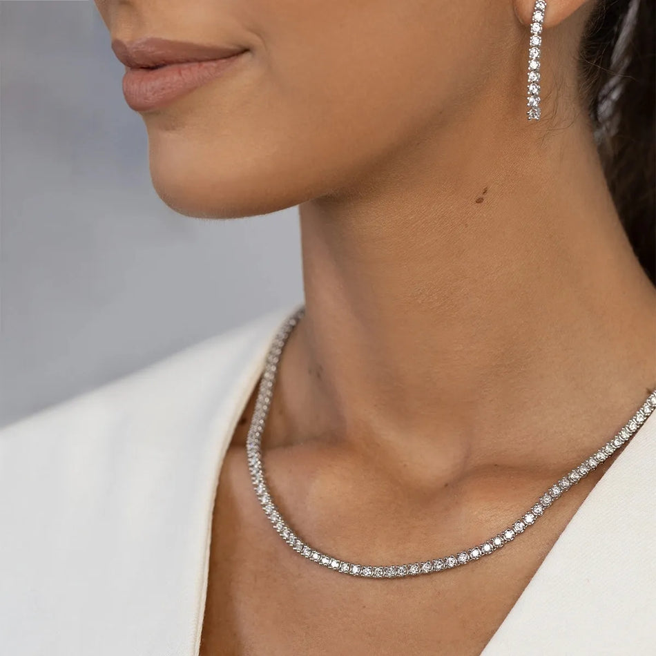 Goldkette mit 6,90 ct im Labor gezüchteten Diamanten