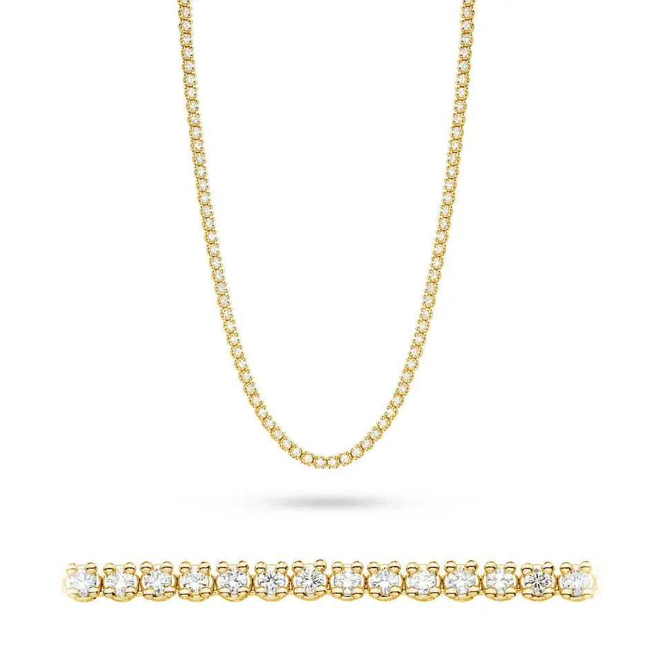 Goldkette mit 6,90 ct Diamanten