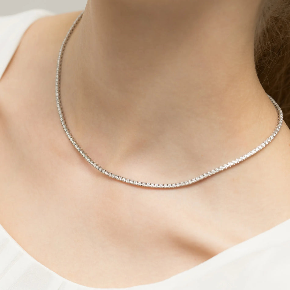 Goldkette mit 3,38 ct Diamanten