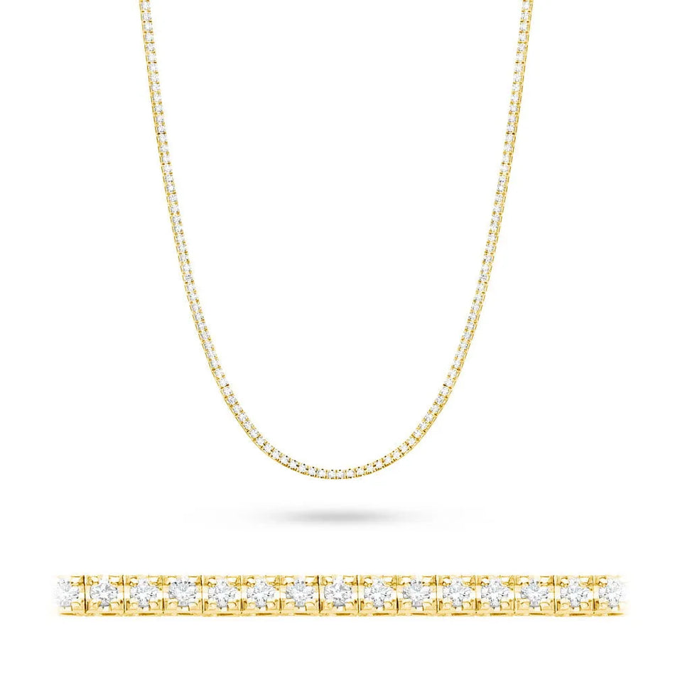 Goldkette mit 4,38 ct Diamanten