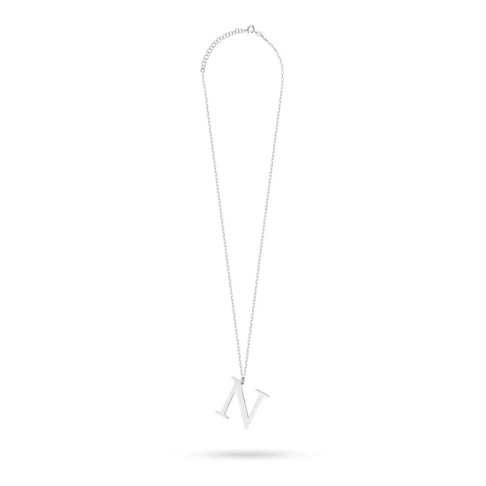 Silber Halskette Brief N