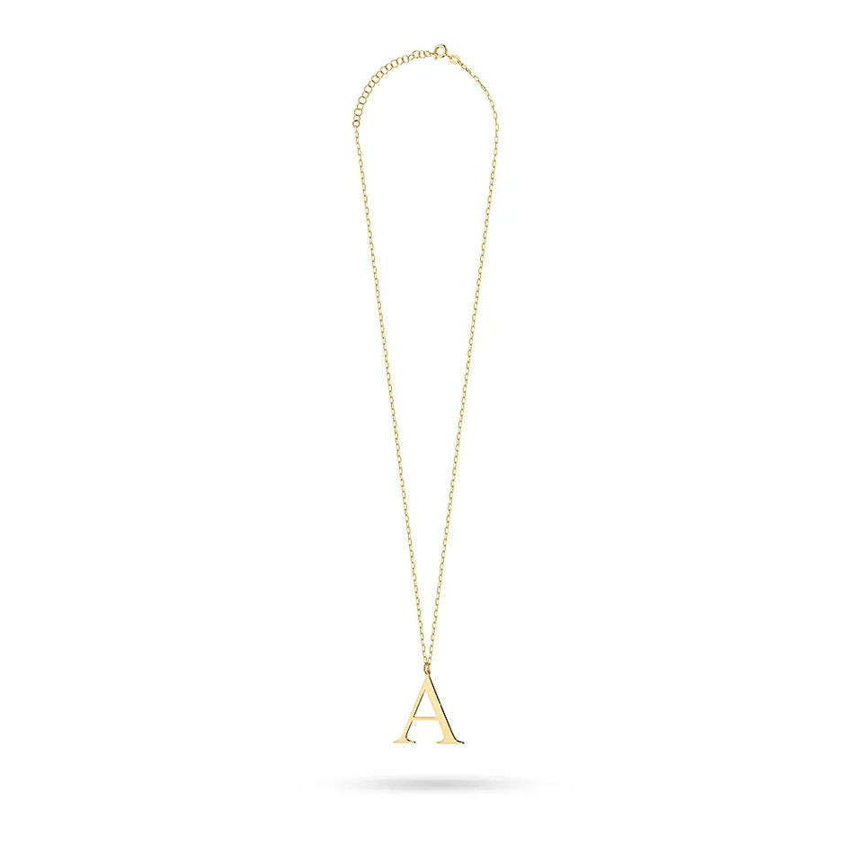 Vergoldete Silberkette Brief A