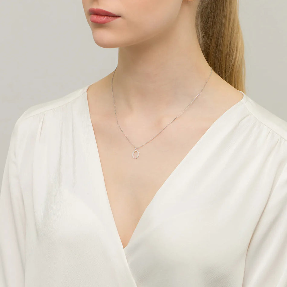 Silber Halskette Brief O