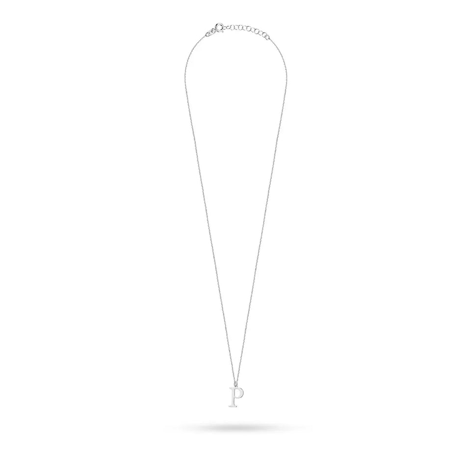 Silber Halskette Brief P