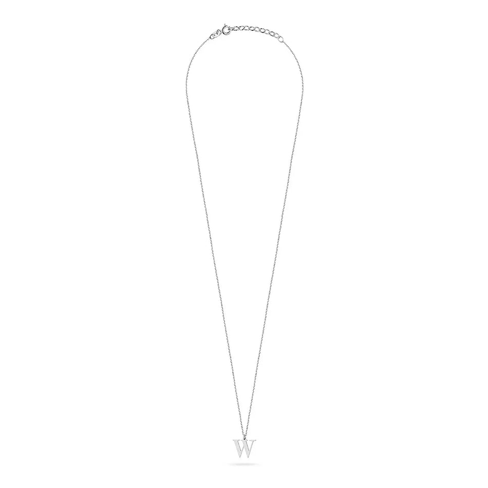 Silber Halskette Brief W