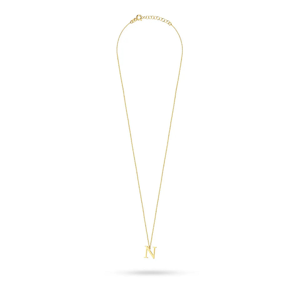 Vergoldete Silberkette Brief N