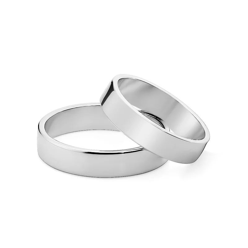 Klassische Flache Gold Eheringe 4mm