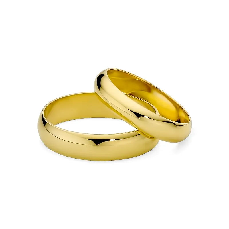 Klassische halbrunde Gold-Trauringe Ringe 4 und 5mm