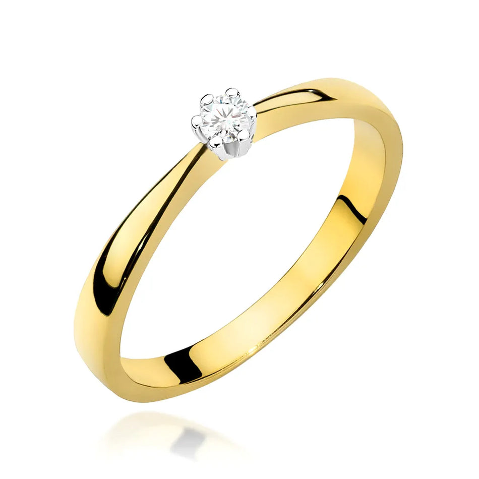 Goldring mit 0,04 ct Diamant