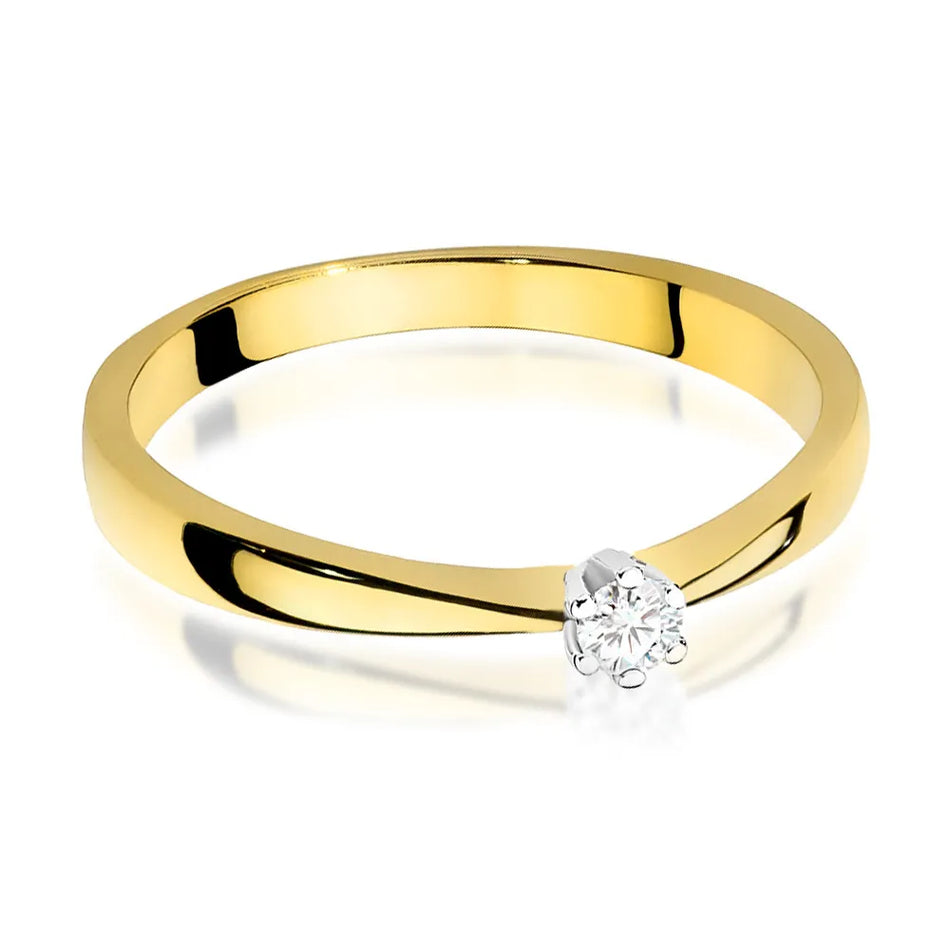 Goldring mit 0,04 ct Diamant