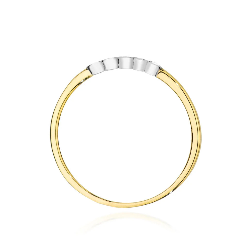 Goldring mit rotem Zirkonia