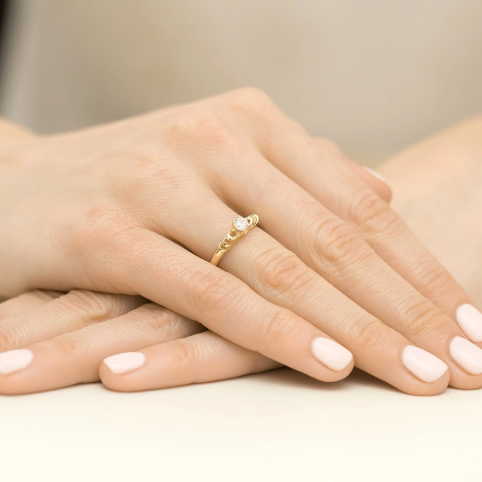 Gold Ring with 0.15ct Diamond