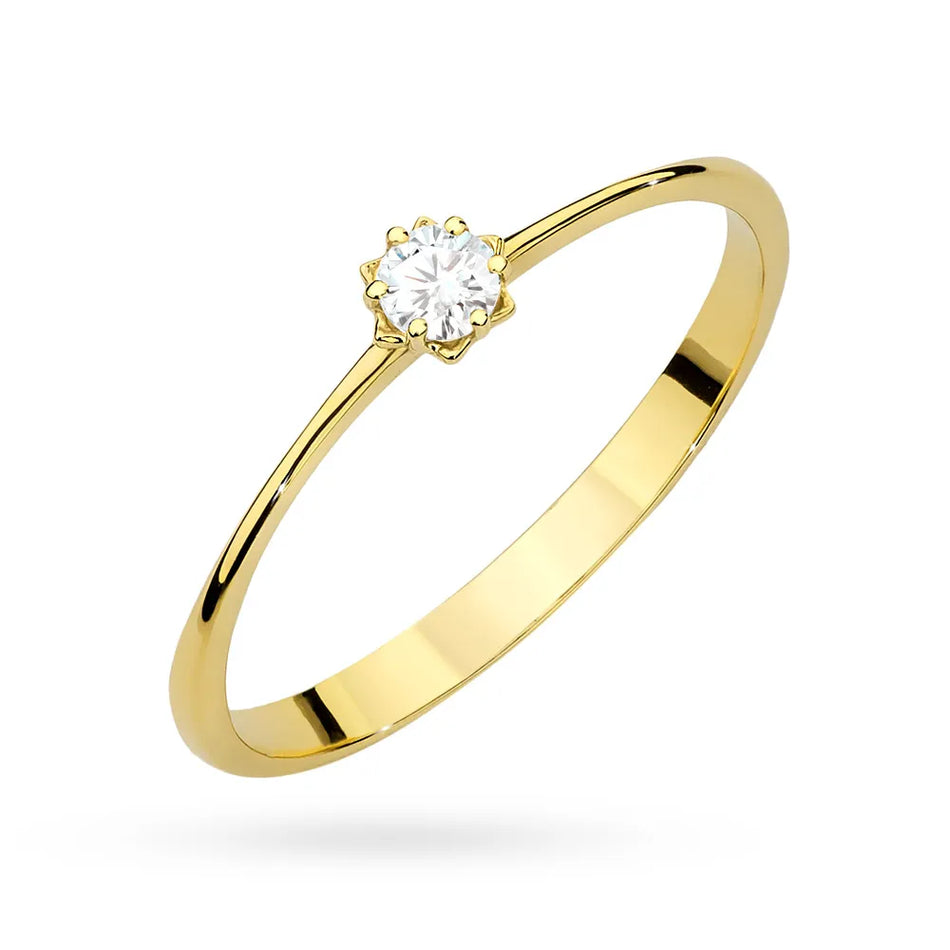 Goldring mit 0,10 ct Diamant