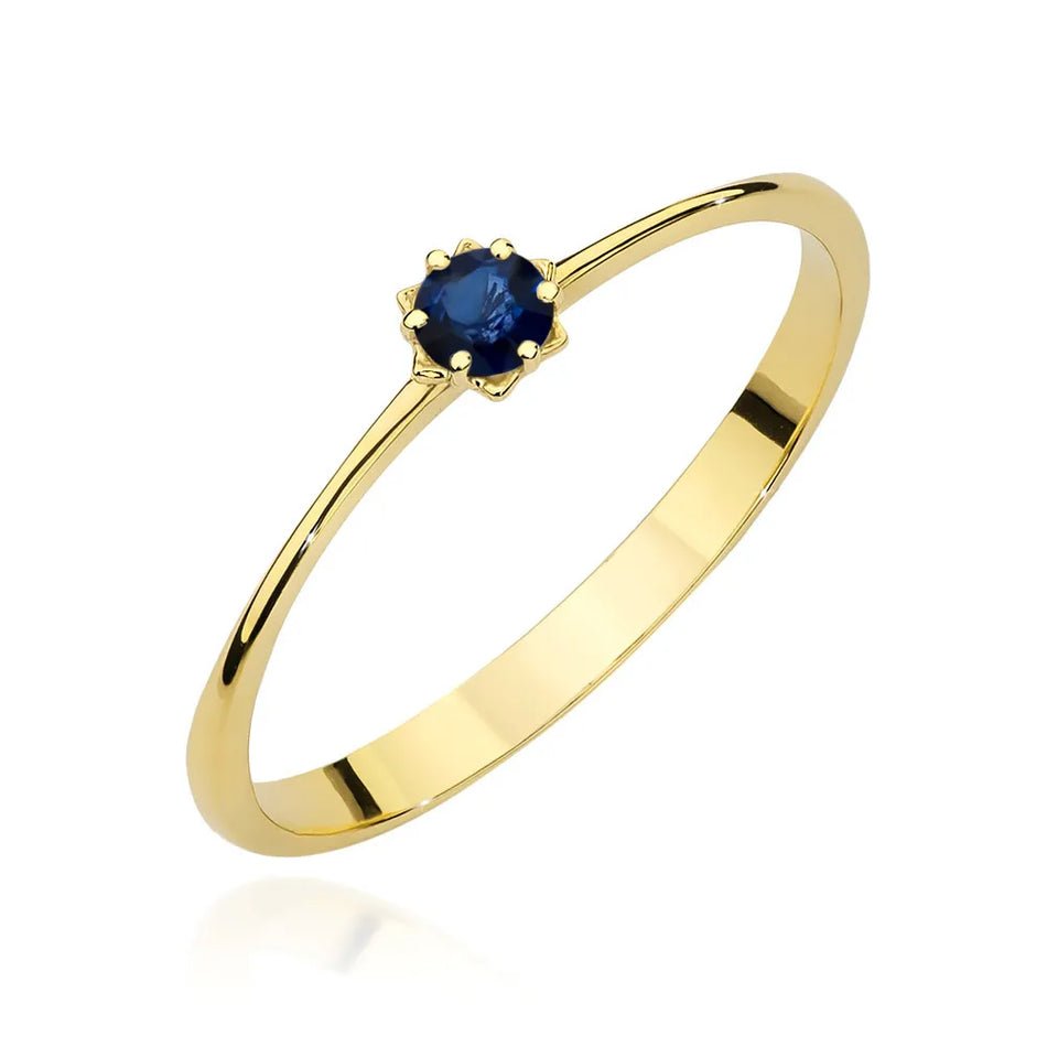 Goldring mit 0,15 ct Saphir