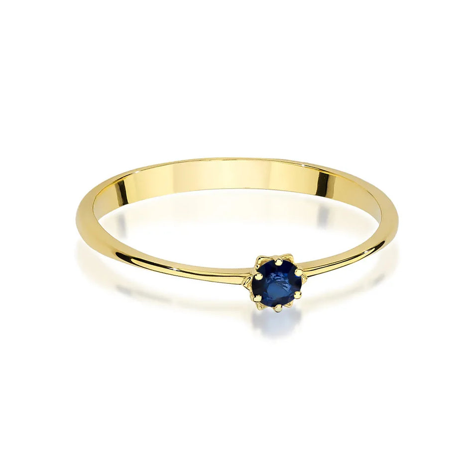 Goldring mit 0,15 ct Saphir