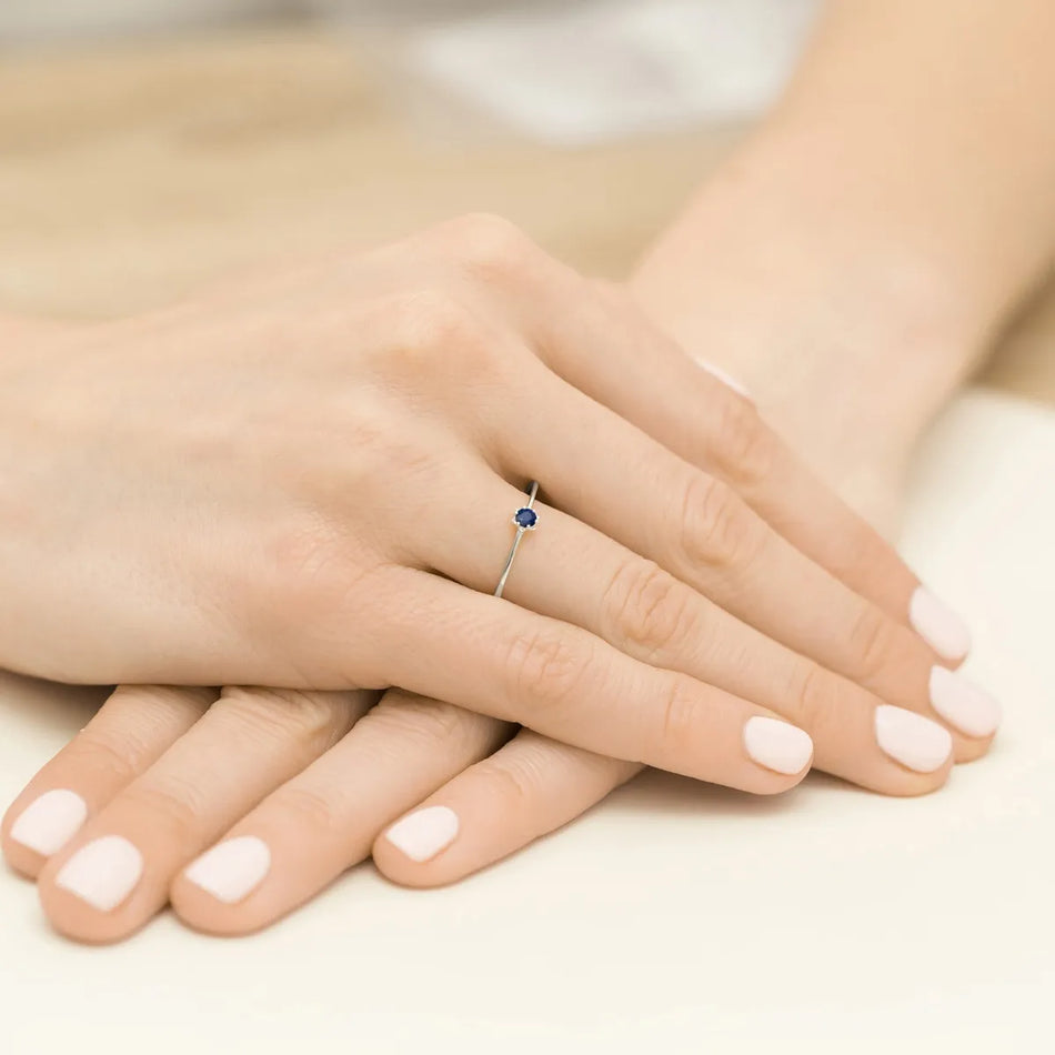 Gold Ring with 0.15ct Sapphire