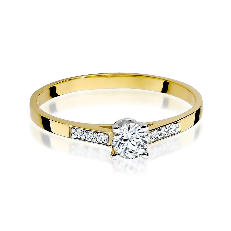 Gold Ring with Zirconia