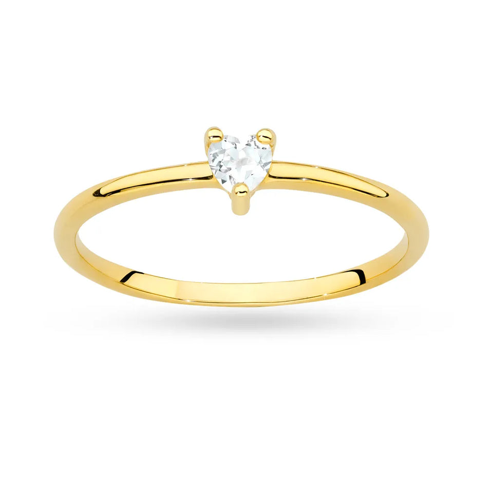 Goldring mit 0,10 ct Diamant