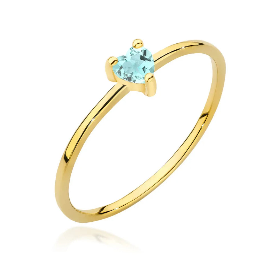 Goldring mit 0,12 ct Topas