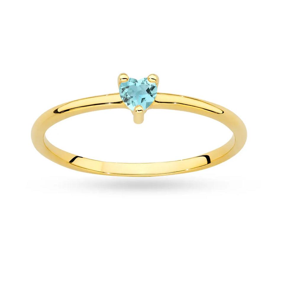Goldring mit 0,12 ct Topas