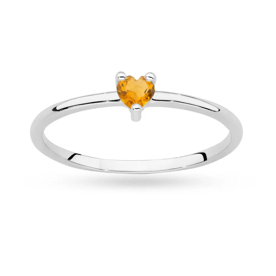 Goldring mit 0,10 ct Citrin