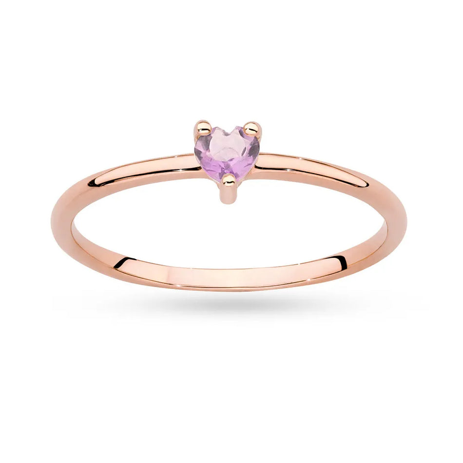 Goldring mit 0,10 ct Amethyst