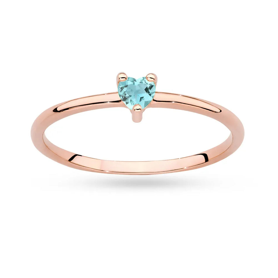 Goldring mit 0,12 ct Topas