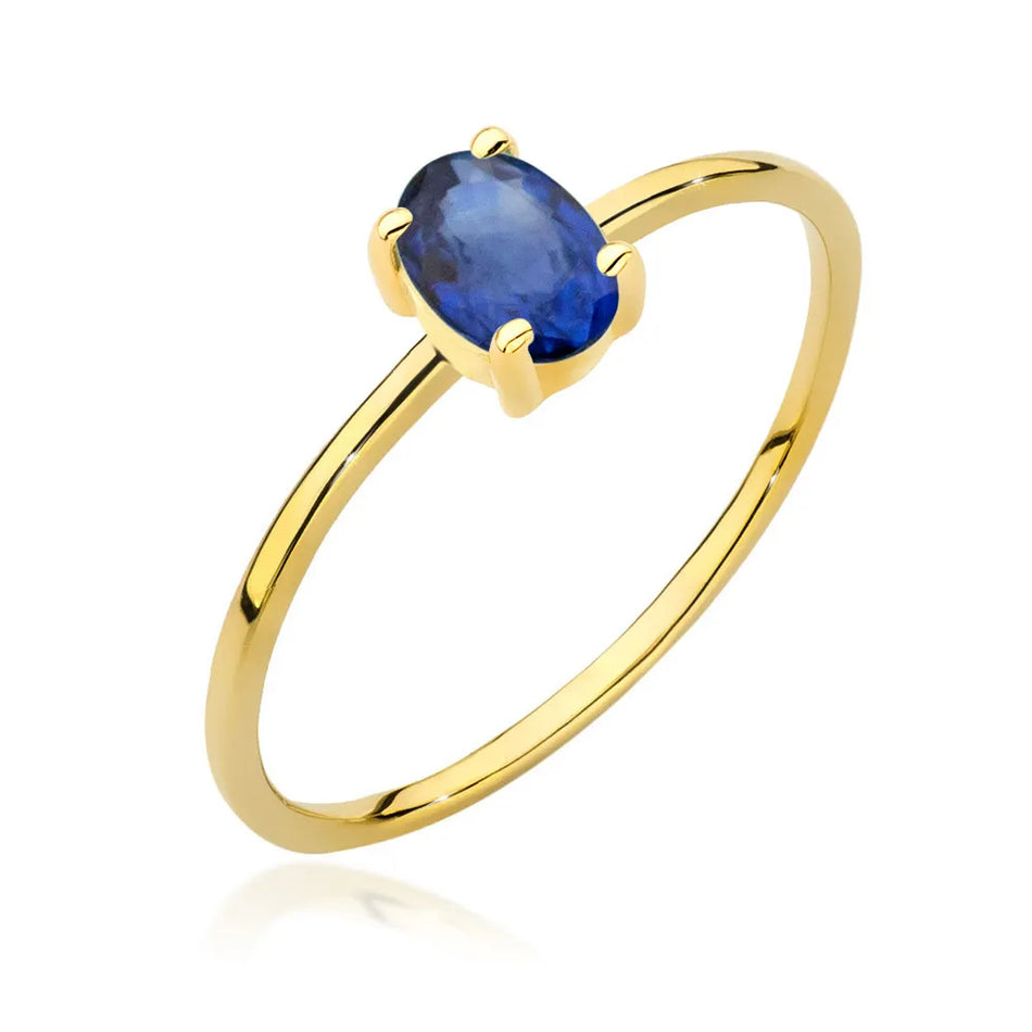 Goldring mit 0,70 ct Saphir
