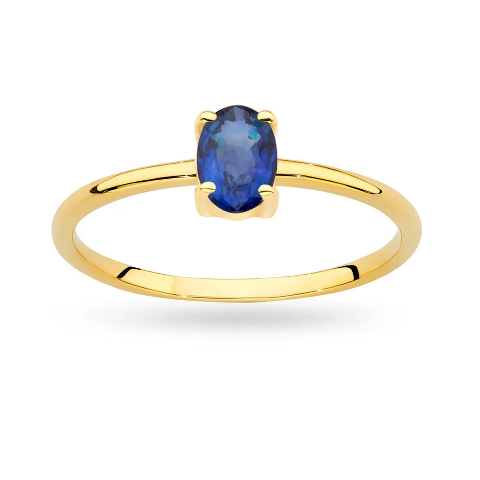 Goldring mit 0,70 ct Saphir