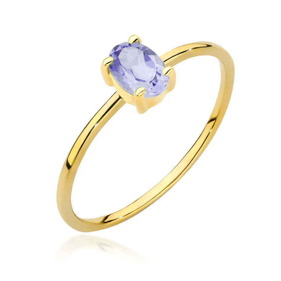 Goldring mit 0,40 ct Tansanit