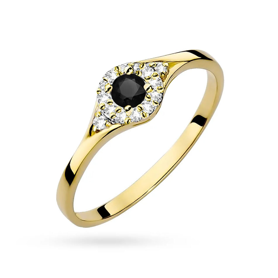 Gold Ring with Zirconia
