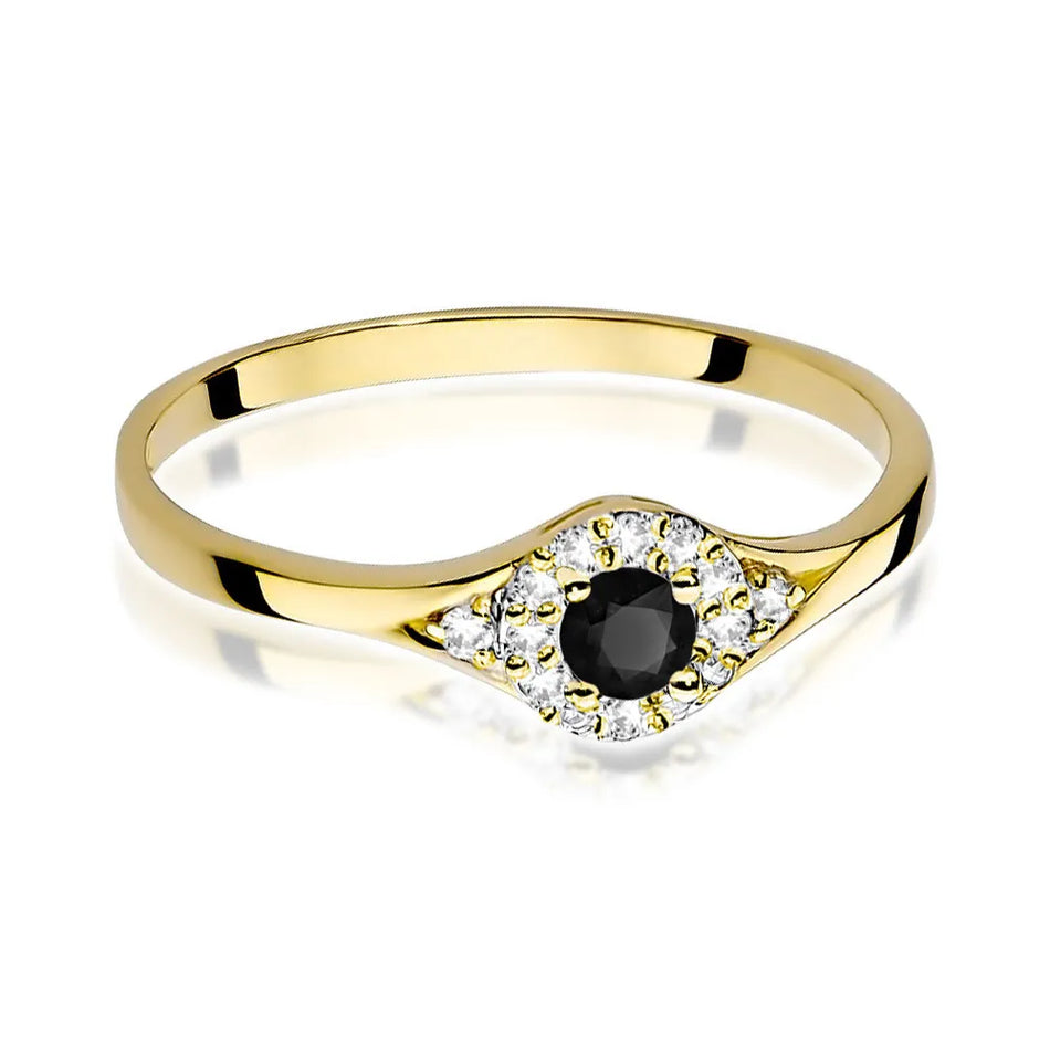 Gold Ring with Zirconia