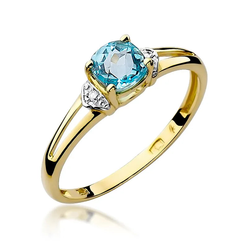 Gold Ring with Zirconia
