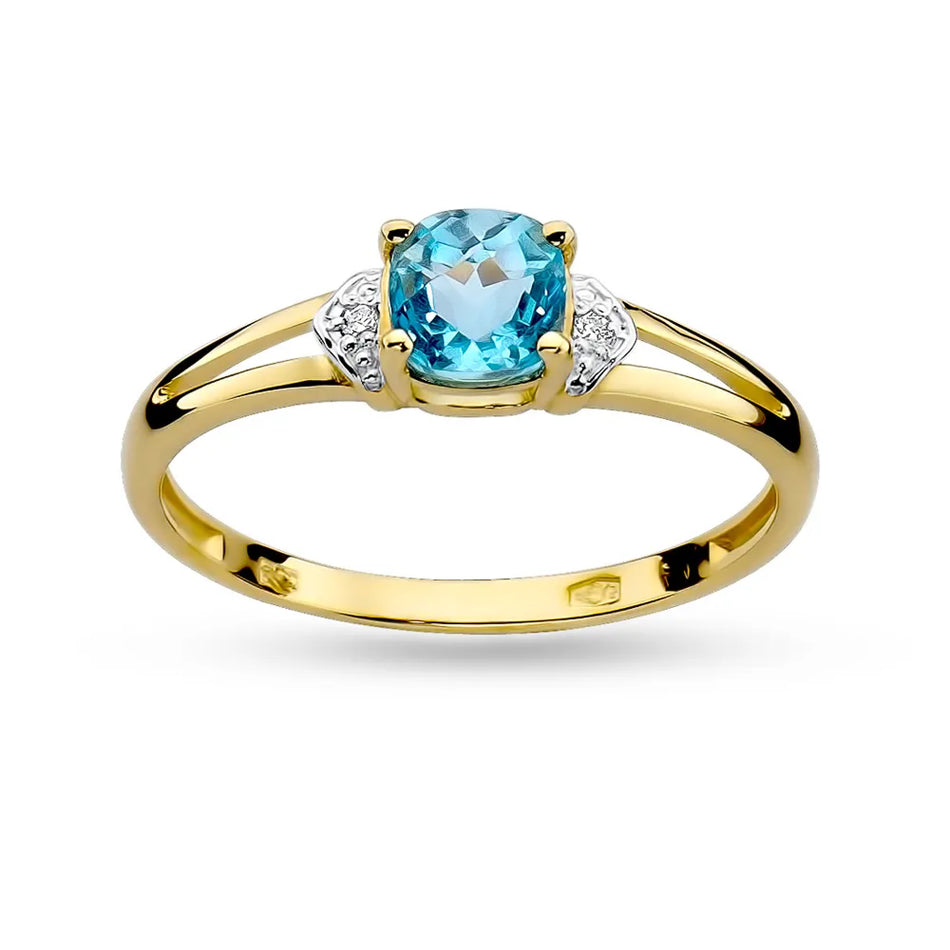 Gold Ring with Zirconia