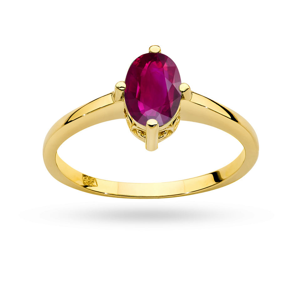 Ring mit Rubin 1ct | 1$K (585) Gold