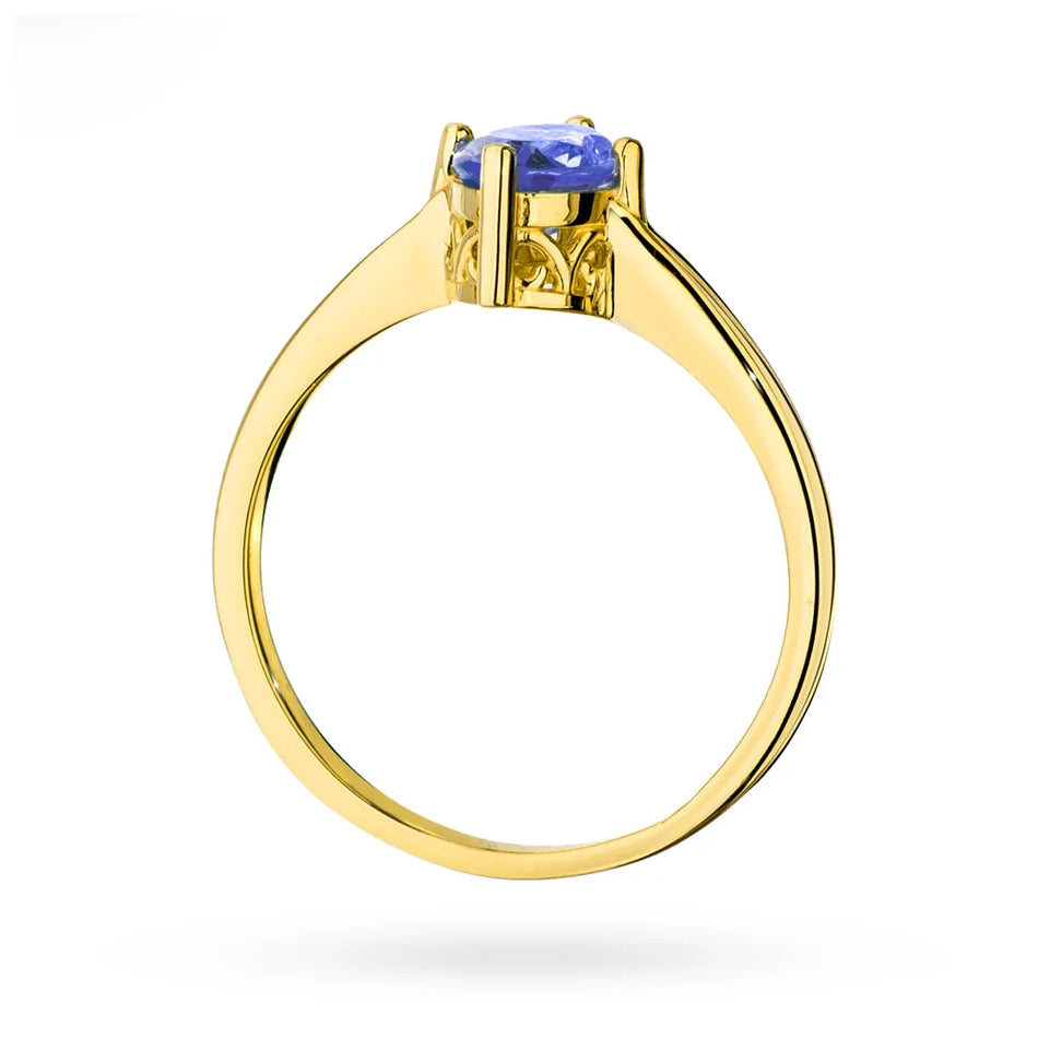 Ring mit Tansanit 0.7ct | 14K (585) Gold