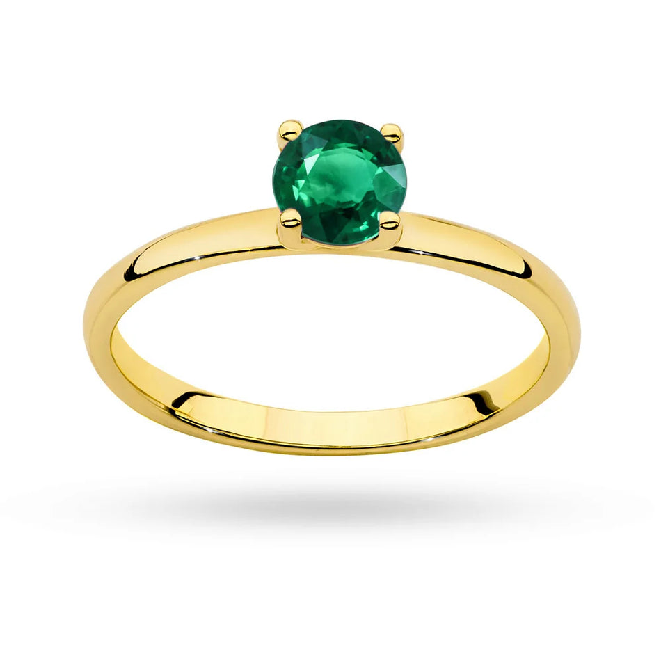 Gold Ring with 0.50ct Emerald