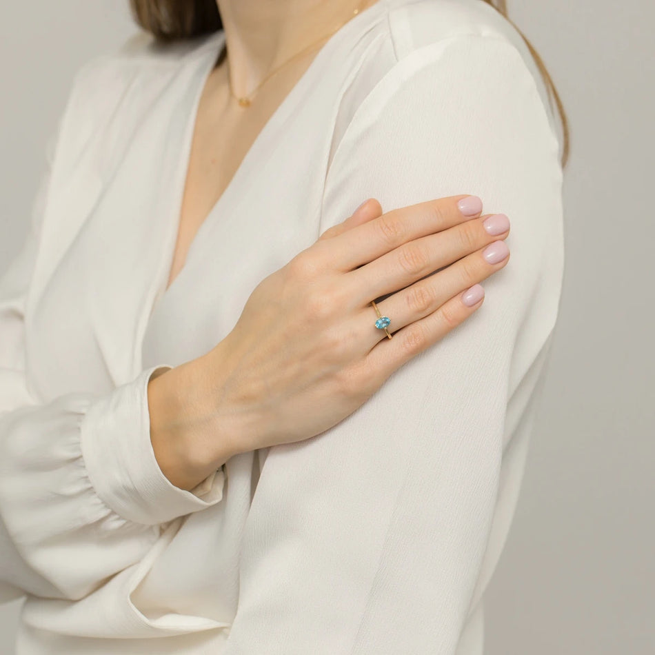 Gold Ring with 0.50ct Tansanit