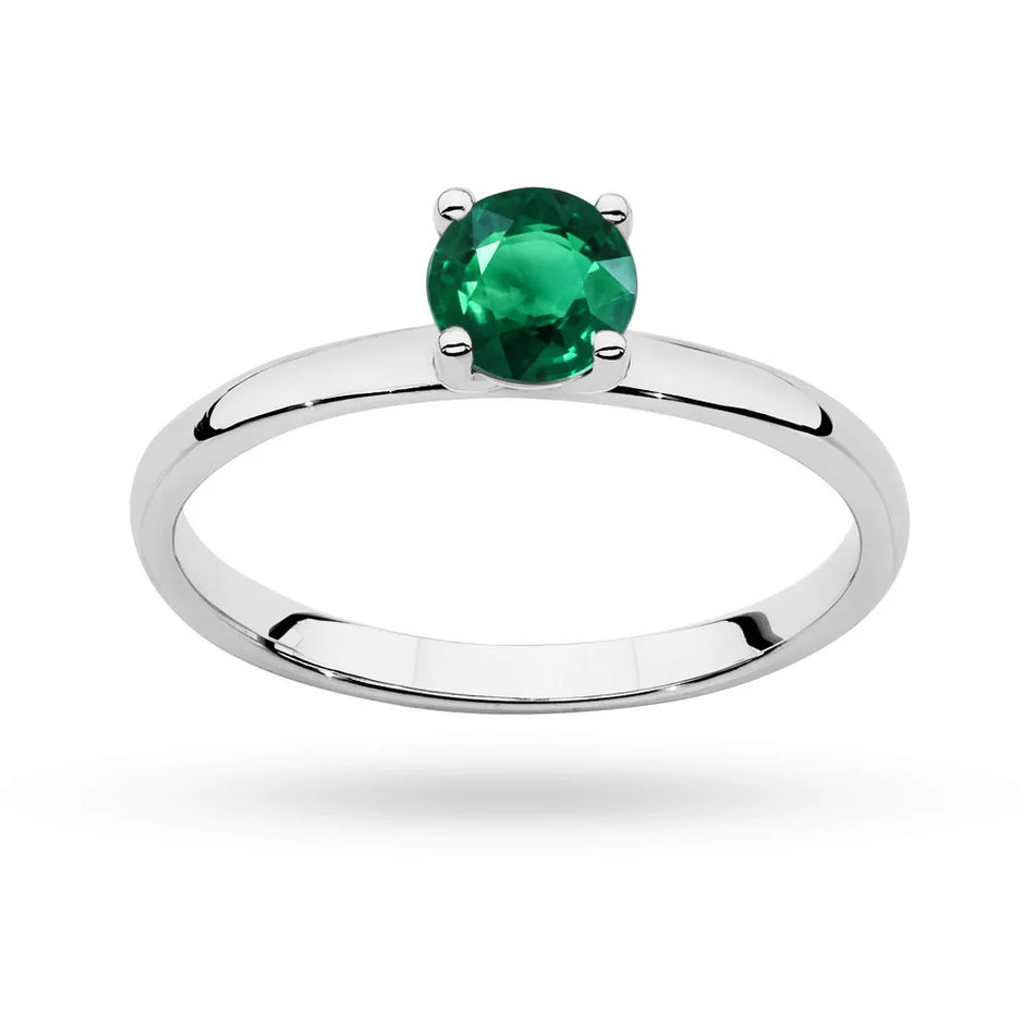 Gold Ring with 0.50ct Emerald