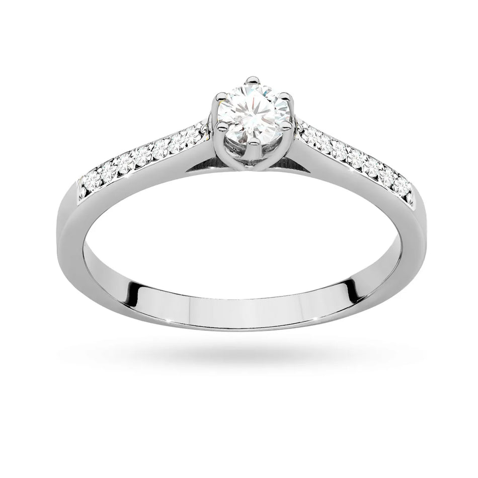 Gold Ring with 0.20ct and 0.092ct Diamonds