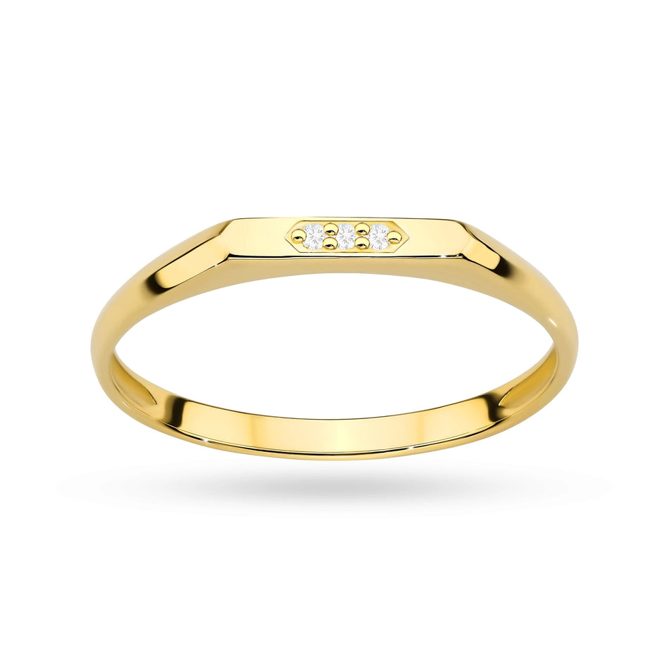 Gold Ring with 0.015ct Diamonds